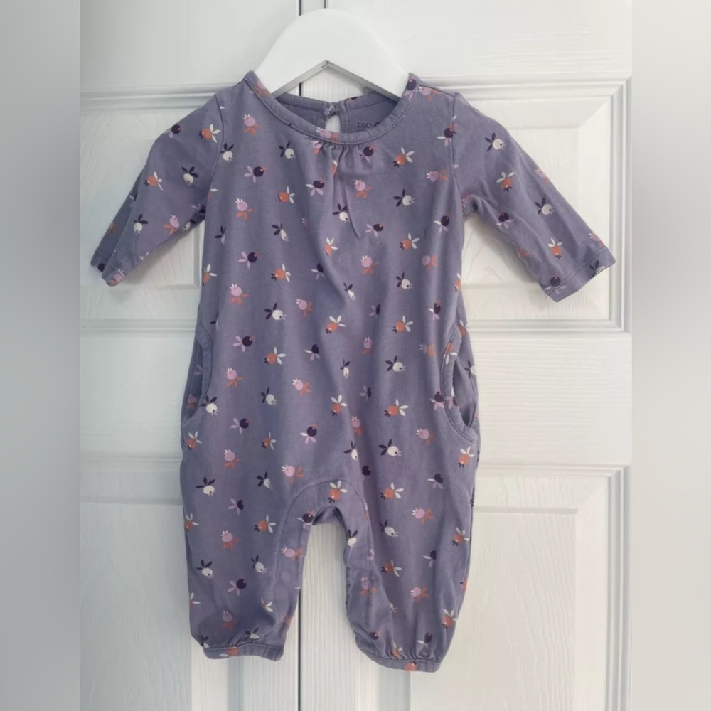 Baby GAP Purple Girls One Piece Romper 0-3 Months Summer Deals Sales Bargains